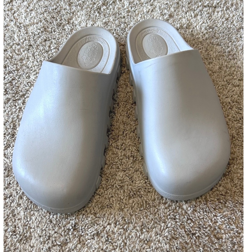 Free People Movement Halftime Mules Puffy Clog Slip On Grey EU 37/38 US 7-8